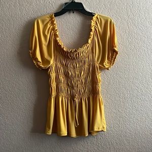 Mustard yellow blouse
